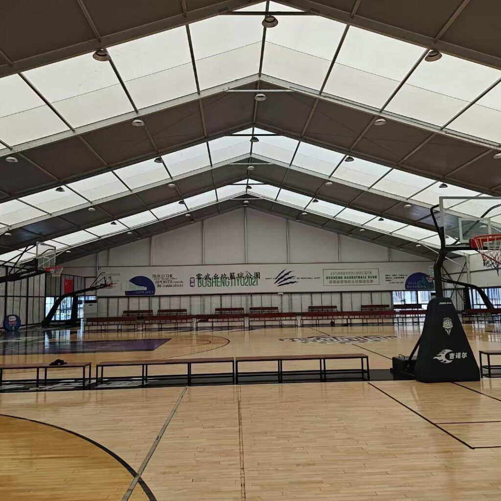 High Wind Resistance 20-60m Span Aluminum Alloy Sports Tent PVC Cover Basketball Gym Stadium High Wind Resistance 20-60m Span Aluminum Alloy Sports Tent PVC Cover Basketball Gym Stadium