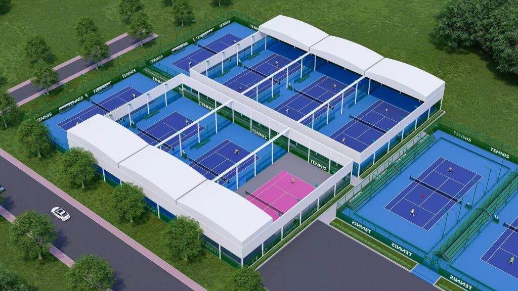 Custom Electric Retractable Outdoor Sports Canopy Shade Roof Structure System for Padel/ Tennis/Pickle ball Court Custom Electric Retractable Outdoor Sports Canopy Shade Roof Structure System for Padel/ Tennis/Pickle ball Court