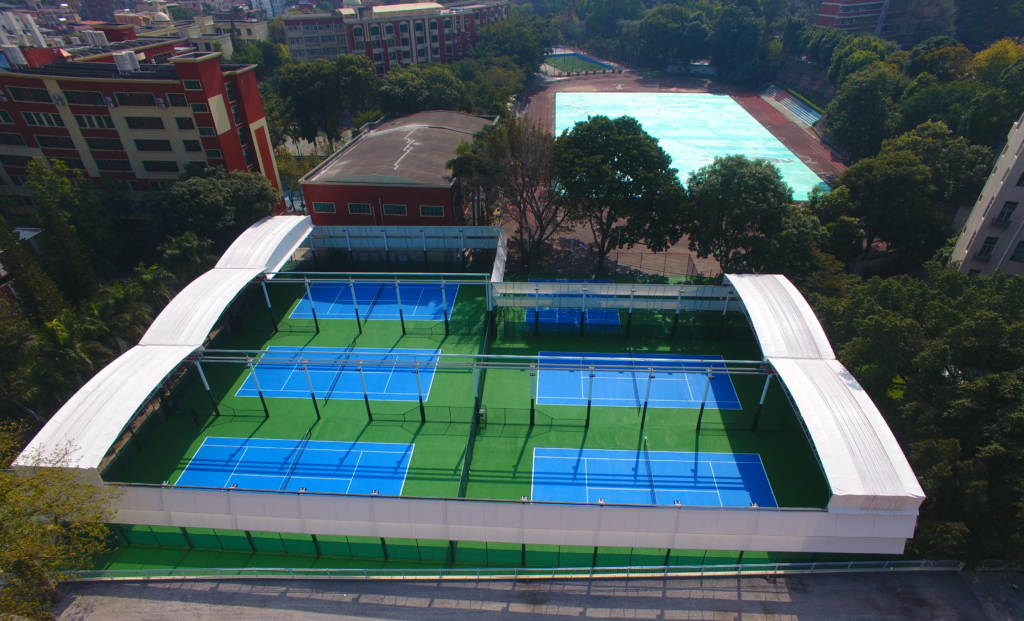 Custom Electric Retractable Outdoor Sports Canopy Shade Roof Structure System for Padel/ Tennis/Pickle ball Court Custom Electric Retractable Outdoor Sports Canopy Shade Roof Structure System for Padel/ Tennis/Pickle ball Court