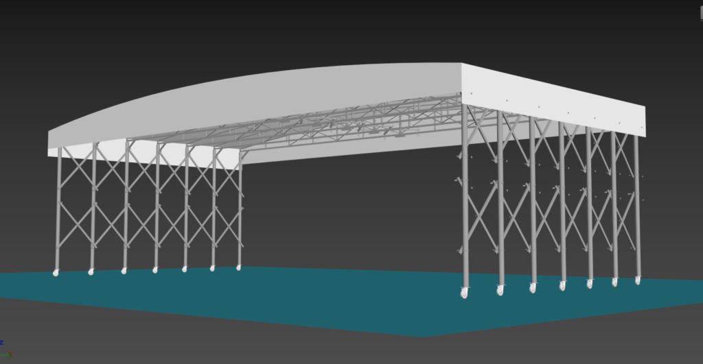 Custom Ground-Mounted Manual Retractable Awning for Outdoor Dining Custom Ground-Mounted Manual Retractable Awning for Outdoor Dining